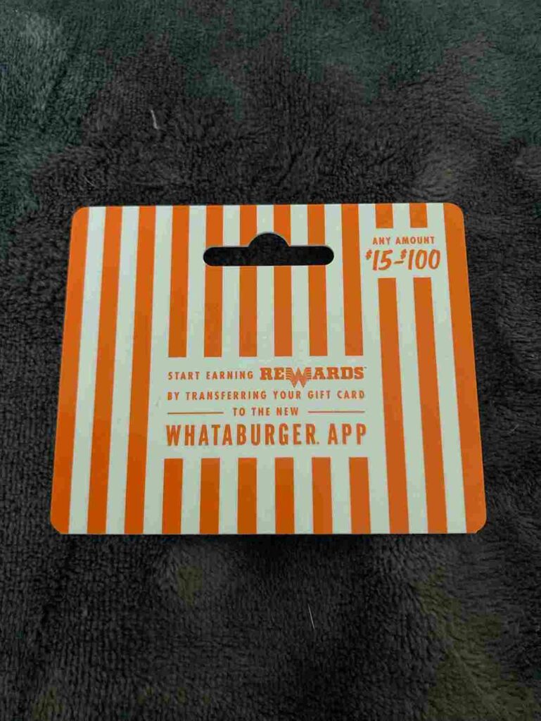 Whataburger Gift Card Balance